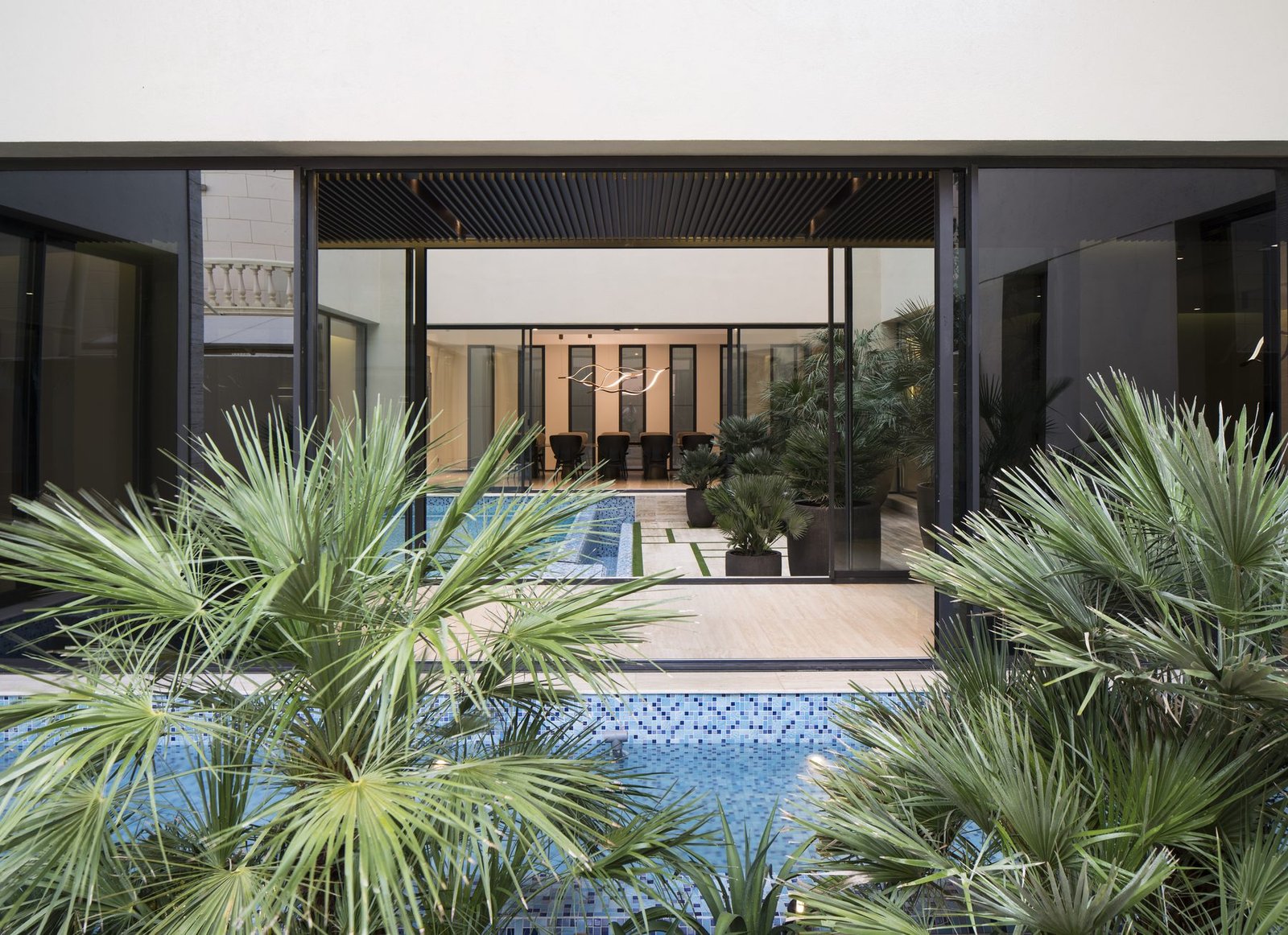 Luxury residential interior featuring custom stone architecture by Purapietra